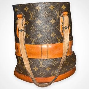 Vintage 1980s Louis Vuitton LV French Co.  Monogram Bucket Bag